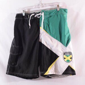Colors of Jamaica Men's Sz L Board Shorts Swim Trunk Surf Beach